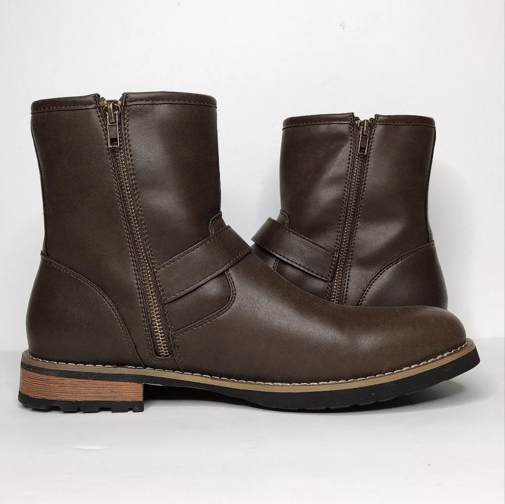 NWOT St John's Bay Gaucho Statham Buckle Mid Zipper Business Office Boots Sz 11